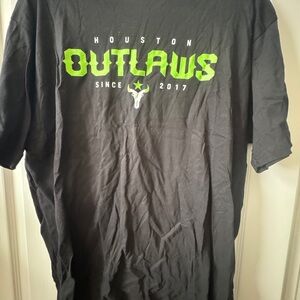 Houston Outlaws Football Black T-Shirt XL